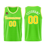 Custom Neon Green-Yellow Basketball Jersey for Men Women Adult Youth Stitched Name Number Logo