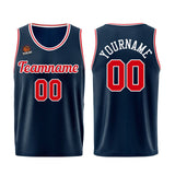 Custom Dark Blue-Red Basketball Jersey for Men Women Adult Youth Stitched Name Number Logo