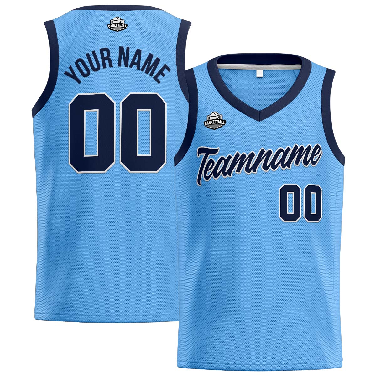 Custom Light Blue Navy Basketball Jersey for Men Women Adult Youth Stitched Name Number Logo