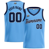 Custom Light Blue Navy Basketball Jersey for Men Women Adult Youth Stitched Name Number Logo