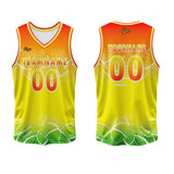 Custom Orange Yellow Basketball Jersey Uniform Suit Printed Your Logo Name Number