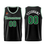 Custom Black Green Basketball Jersey for Men Women Adult Youth Stitched Name Number Logo