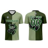 Custom Green Soccer Uniform Jersey Kids Adults Personalized Set Jersey Shirt
