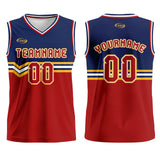 Custom Blue Red Gold White Basketball Jersey Uniform Suit Printed Your Logo Name Number