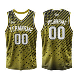 Custom Yellow Basketball Jersey Uniform Suit Printed Your Logo Name Number
