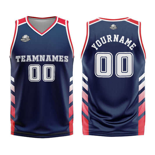 Custom Blue Red Basketball Jersey Uniform Suit Printed Your Logo Name Number