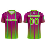 Custom Rose Red Green Uniform Jersey Kids Adults Personalized Set Jersey Shirt