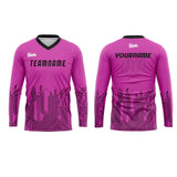 Custom Pink Black Basketball Soccer Football Shooting Long T-Shirt for Adults and Kids