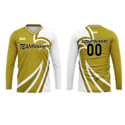 Custom Turmeric Basketball Soccer Football Shooting Long T-Shirt for Adults and Kids