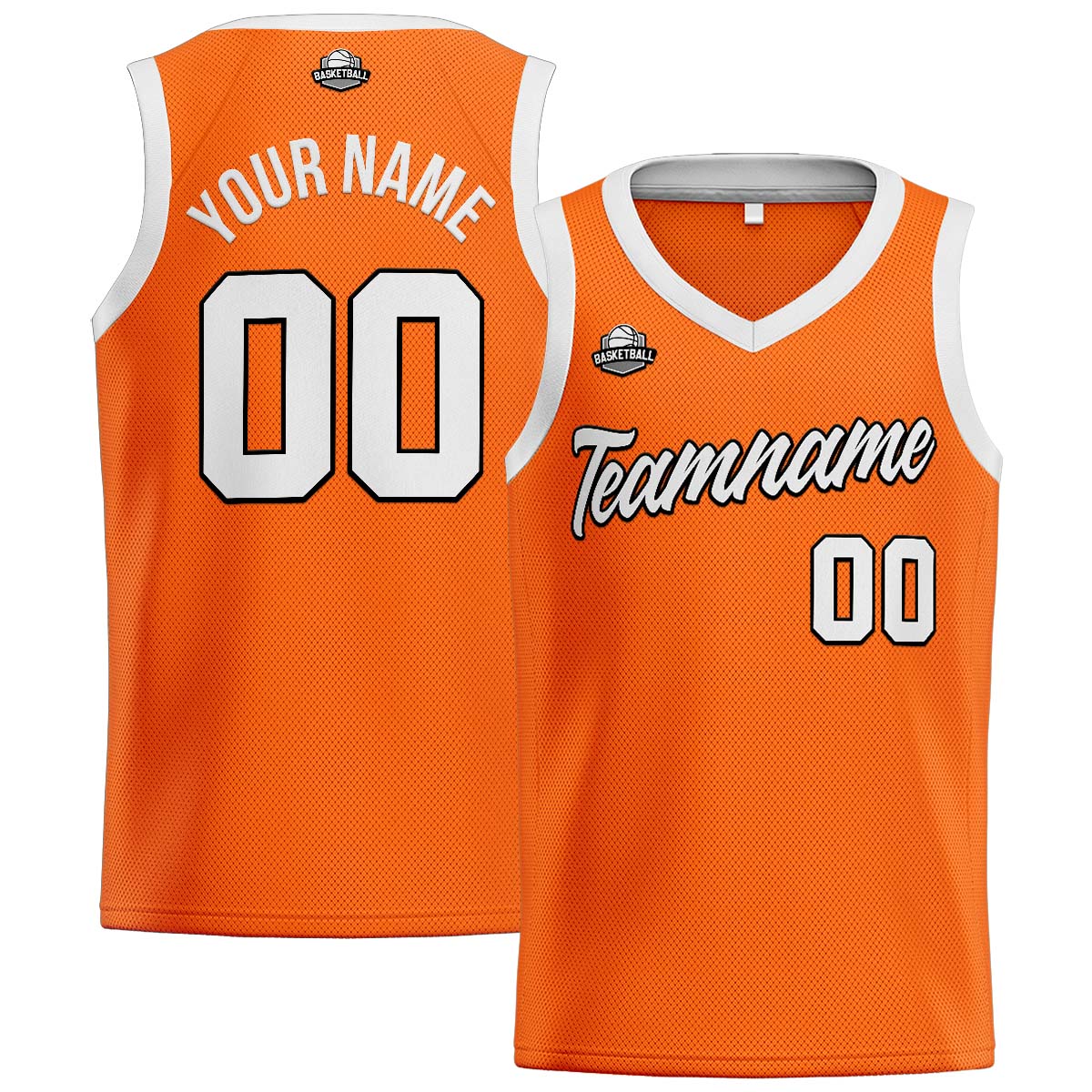 Custom Orange White Basketball Jersey for Men Women Adult Youth Stitched Name Number Logo