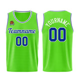 Custom Neon Green-Royal Basketball Jersey for Men Women Adult Youth Stitched Name Number Logo