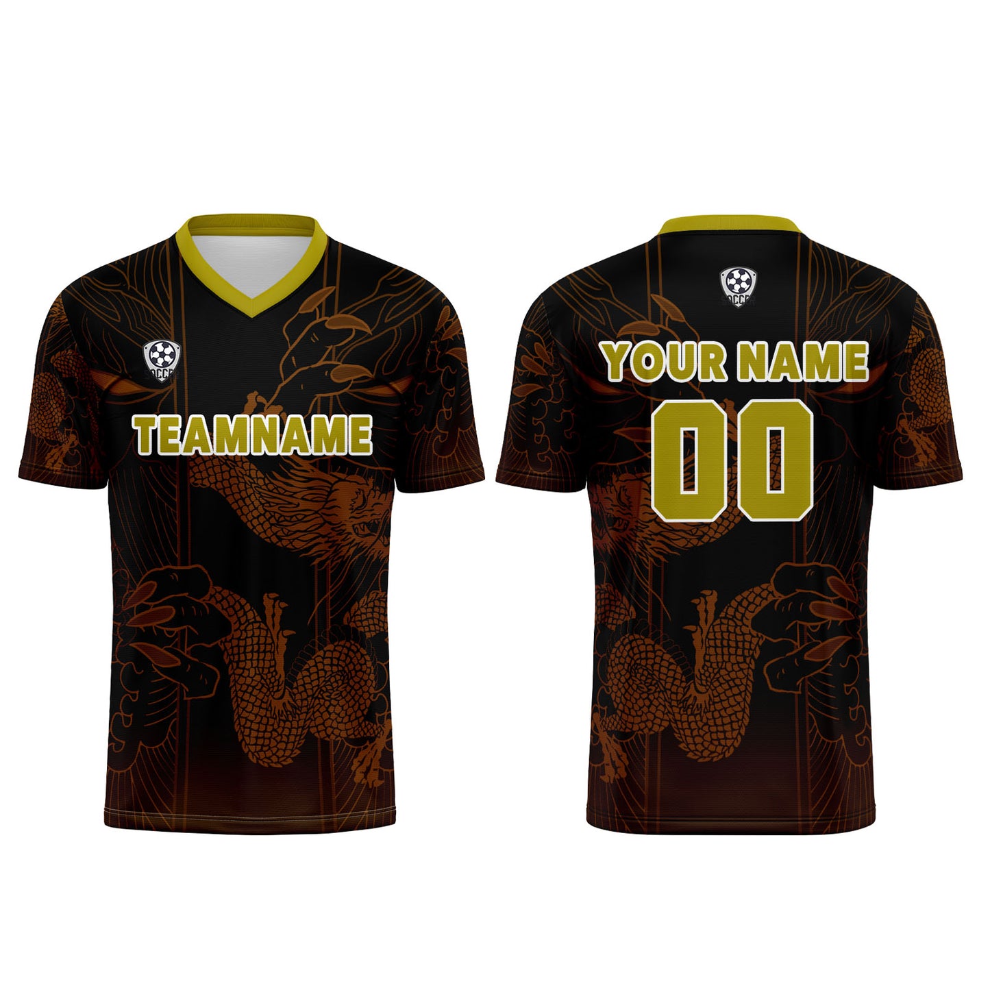 Custom Brown Black Uniform Jersey Kids Adults Personalized Set Jersey Shirt