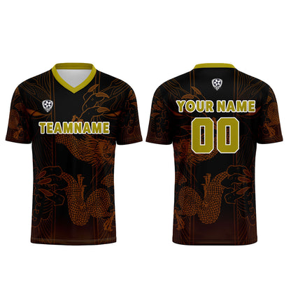 Custom Brown Black Uniform Jersey Kids Adults Personalized Set Jersey Shirt