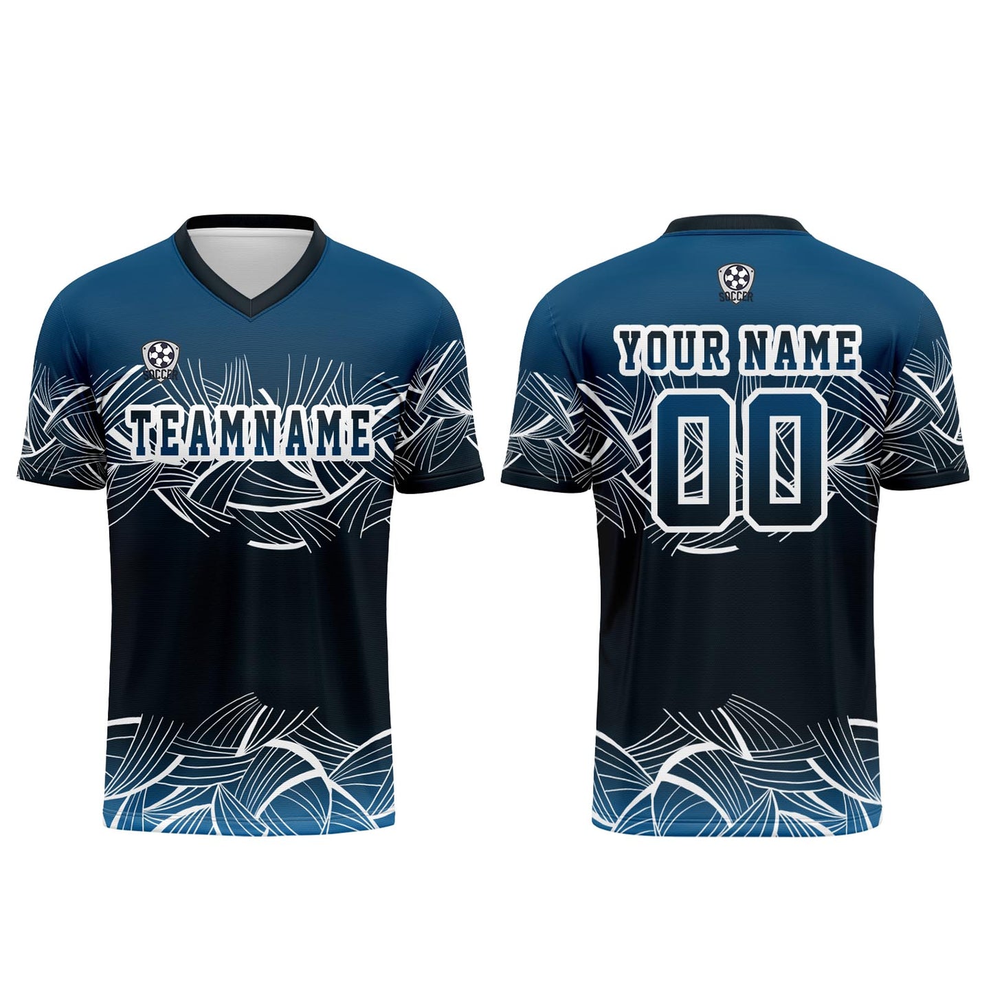 Custom Blue Soccer Uniform Jersey Kids Adults Personalized Set Jersey Shirt