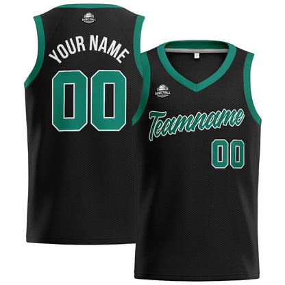 Custom Black Green Basketball Jersey for Men Women Adult Youth Stitched Name Number Logo