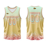 Custom Green Yellow Basketball Jersey Uniform Suit Printed Your Logo Name Number