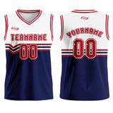 Custom White Blue Red Basketball Jersey Uniform Suit Printed Your Logo Name Number
