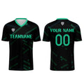 Custom Black Grass Green Soccer Uniform Jersey Kids Adults Personalized Set Jersey Shirt