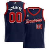 Custom Navy Red Basketball Jersey for Men Women Adult Youth Stitched Name Number Logo