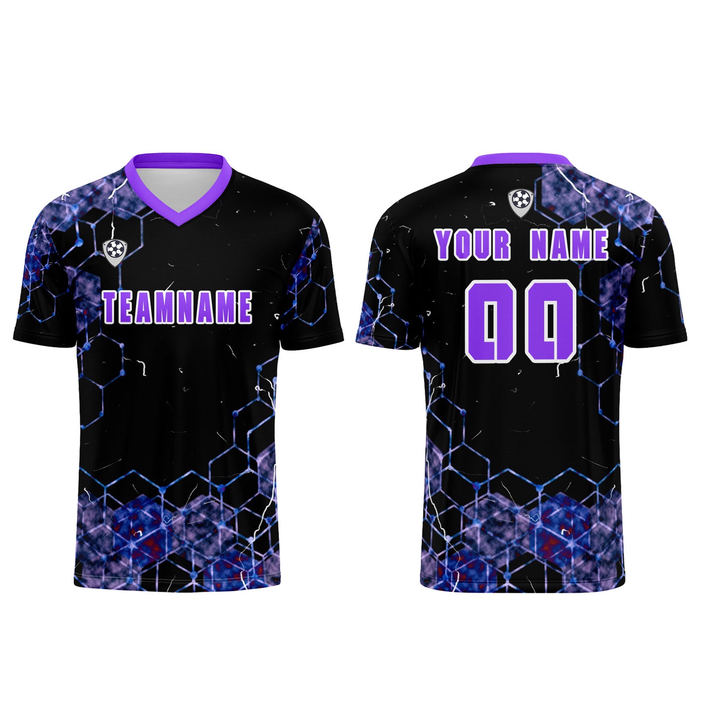 Custom Purple Uniform Jersey Kids Adults Personalized Set Jersey Shirt