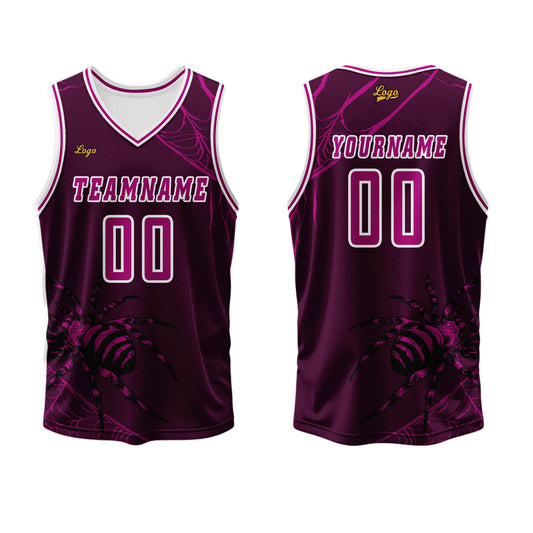 Custom Rose Purple Basketball Jersey Uniform Suit Printed Your Logo Name Number