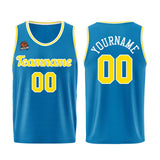 Custom Blue-Yellow Basketball Jersey for Men Women Adult Youth Stitched Name Number Logo