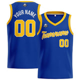 Custom Royal Yellow Basketball Jersey for Men Women Adult Youth Stitched Name Number Logo