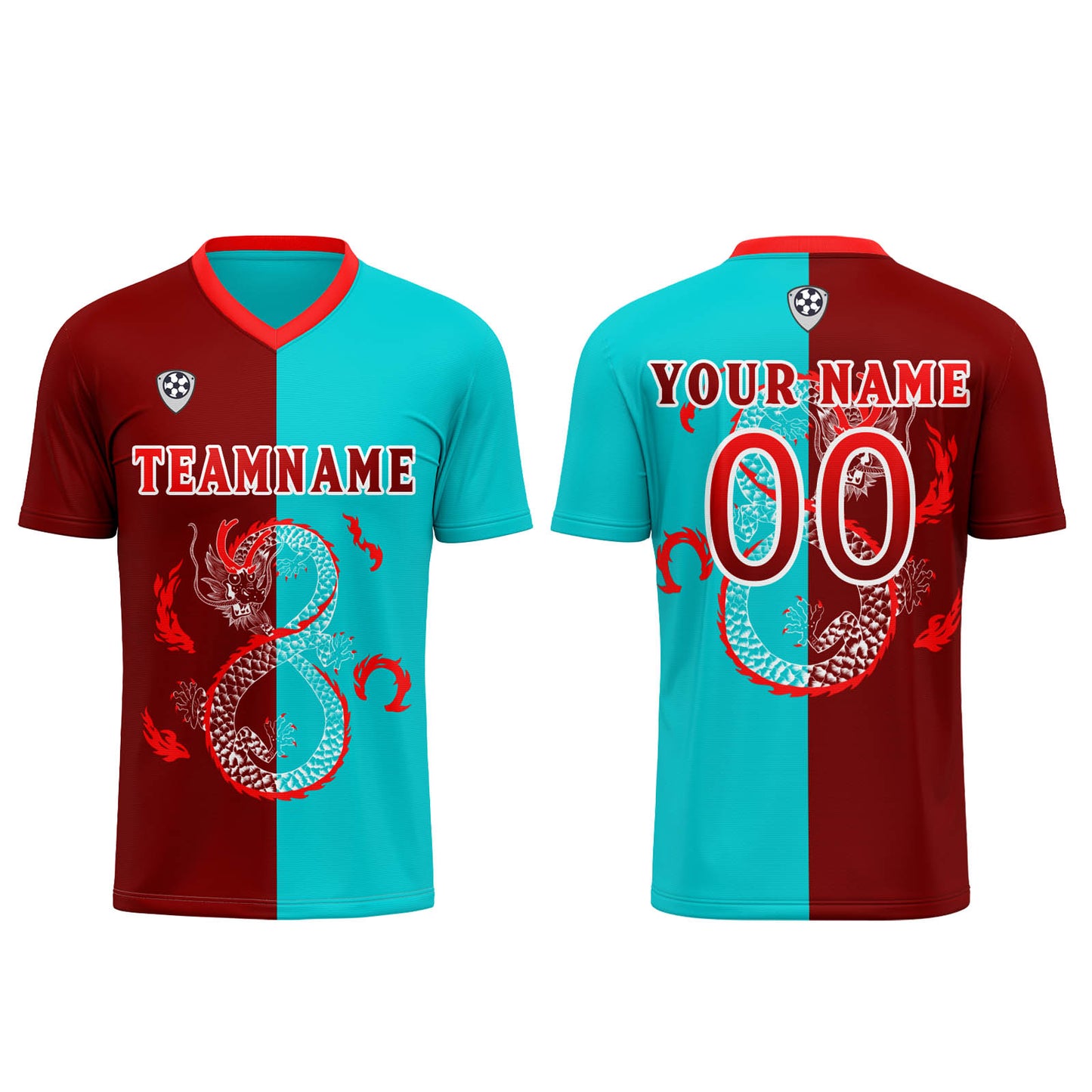 Custom Red Blue Uniform Jersey Kids Adults Personalized Set Jersey Shirt
