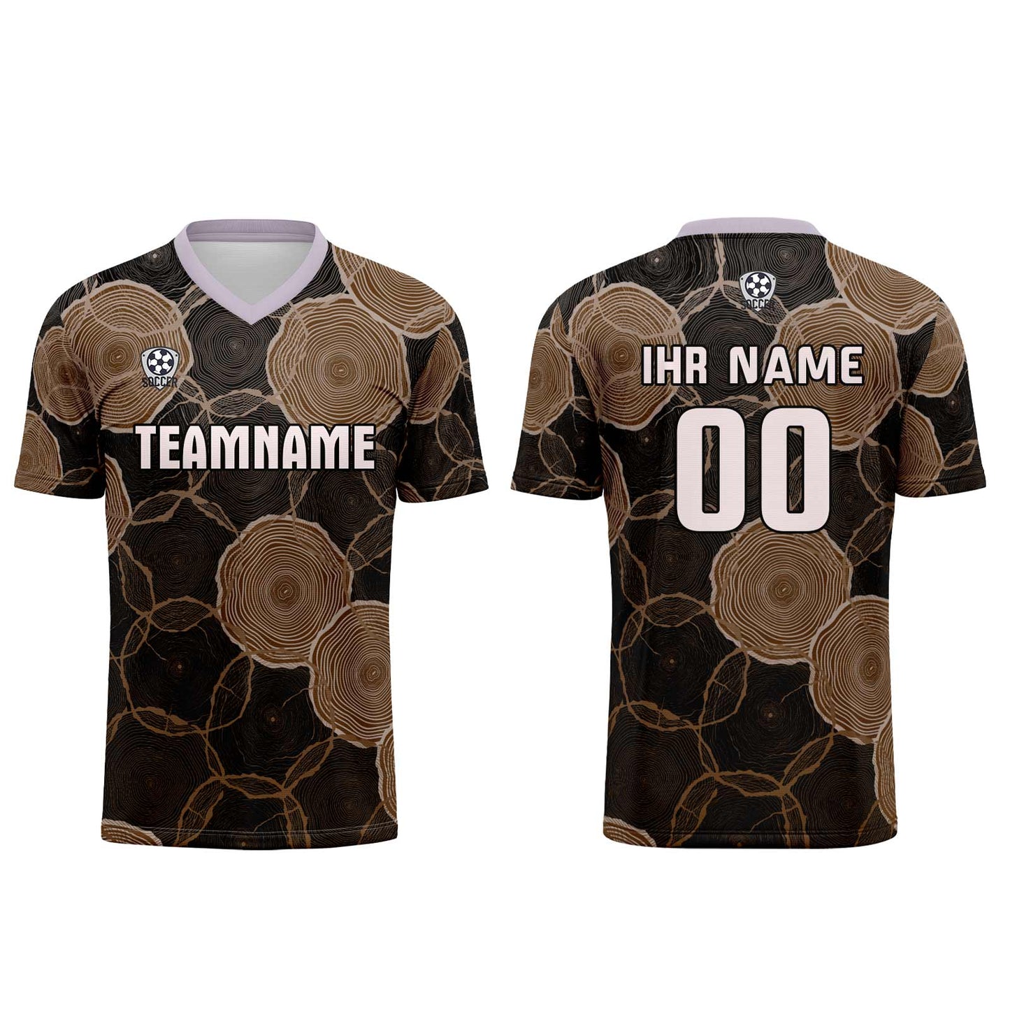 Custom Black Brown Uniform Jersey Kids Adults Personalized Set Jersey Shirt