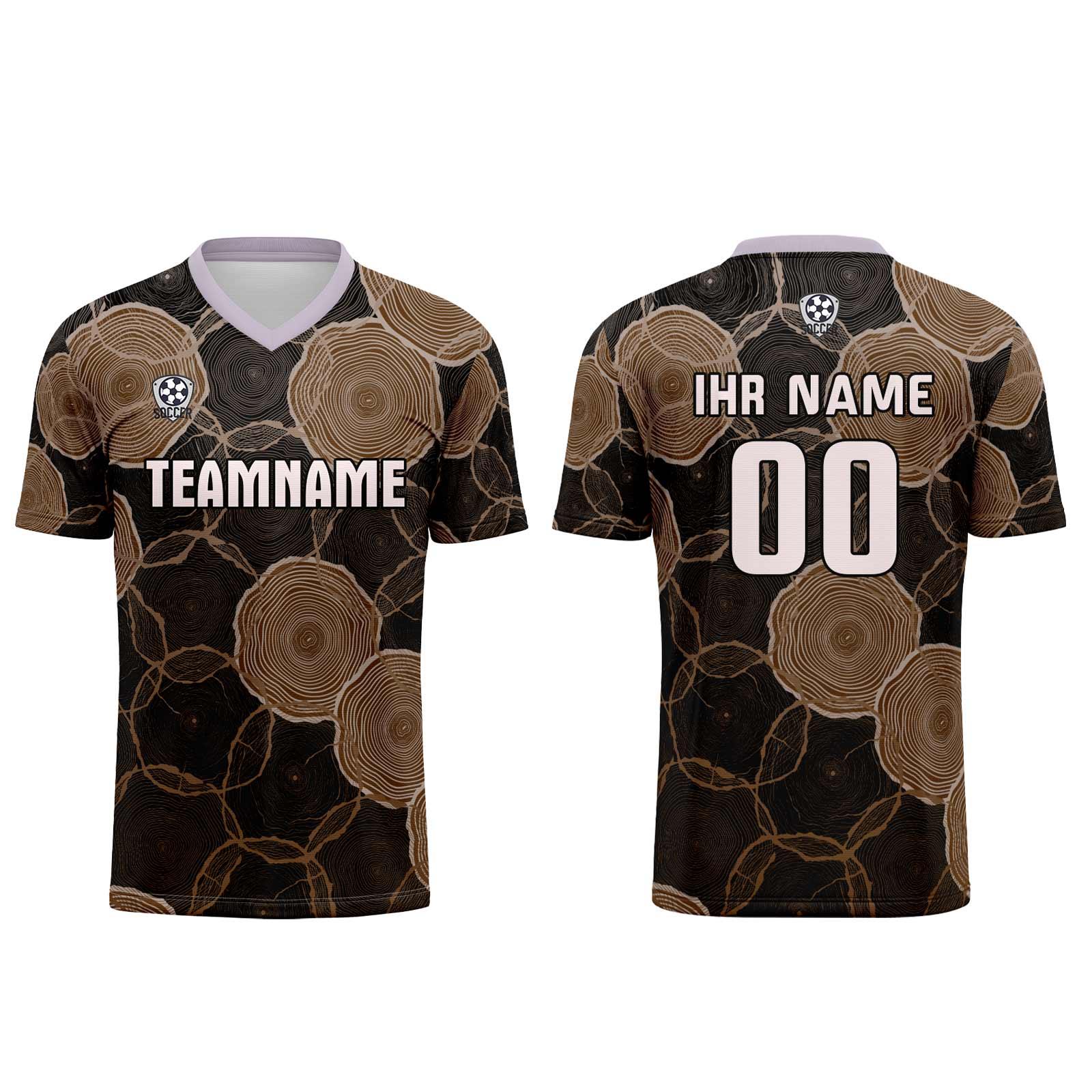 Custom Black Brown Uniform Jersey Kids Adults Personalized Set Jersey Shirt