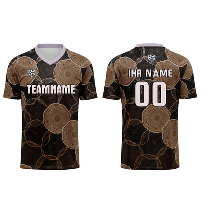 Custom Black Brown Uniform Jersey Kids Adults Personalized Set Jersey Shirt