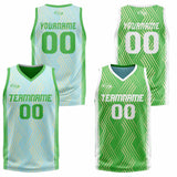 Custom Light Blue Green Reversible Basketball Suit for Adults and Kids Personalized Jersey