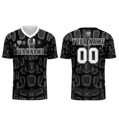 Custom Black Grey Soccer Uniform Jersey Kids Adults Personalized Set Jersey Shirt