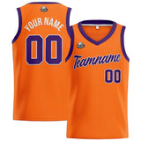 Custom Orange Purple Basketball Jersey for Men Women Adult Youth Stitched Name Number Logo