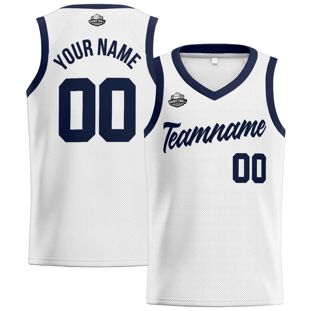 Custom White Navy Basketball Jersey for Men Women Adult Youth Stitched Name Number Logo
