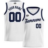 Custom White Navy Basketball Jersey for Men Women Adult Youth Stitched Name Number Logo