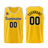 Custom Yellow Black Basketball Jersey for Men Women Adult Youth Stitched Name Number Logo