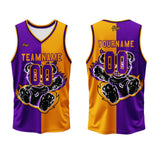 Custom Orange Violet Basketball Jersey Uniform Suit Printed Your Logo Name Number