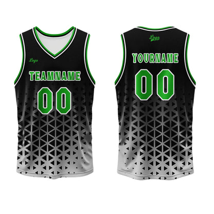 Custom Green White Basketball Jersey Uniform Suit Printed Your Logo Name Number