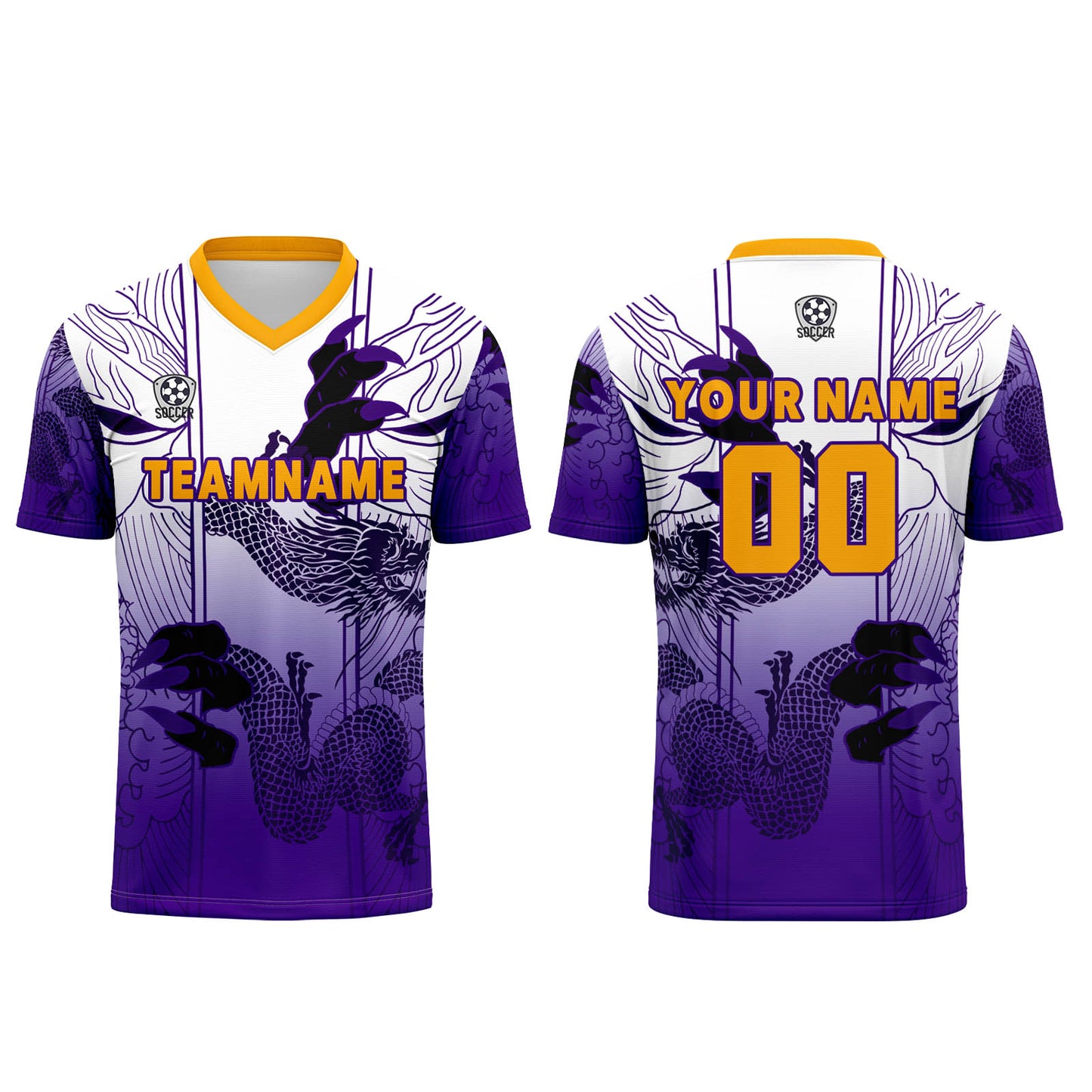 Custom White Purple Uniform Jersey Kids Adults Personalized Set Jersey Shirt