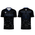 Custom Black Deepblue Soccer Uniform Jersey Kids Adults Personalized Set Jersey Shirt