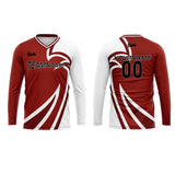 Custom Red Basketball Soccer Football Shooting Long T-Shirt for Adults and Kids