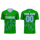 Custom Grass Green Soccer Uniform Jersey Kids Adults Personalized Set Jersey Shirt