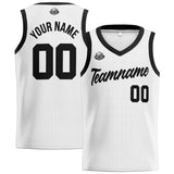 Custom White Black Basketball Jersey for Men Women Adult Youth Stitched Name Number Logo