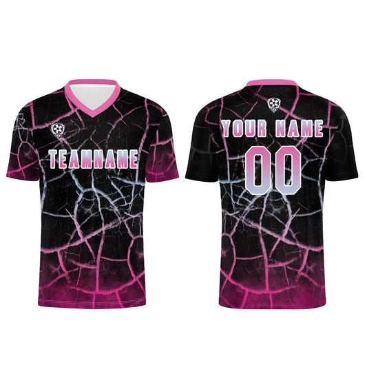 Custom Black Pink Soccer Uniform Jersey Kids Adults Personalized Set Jersey Shirt