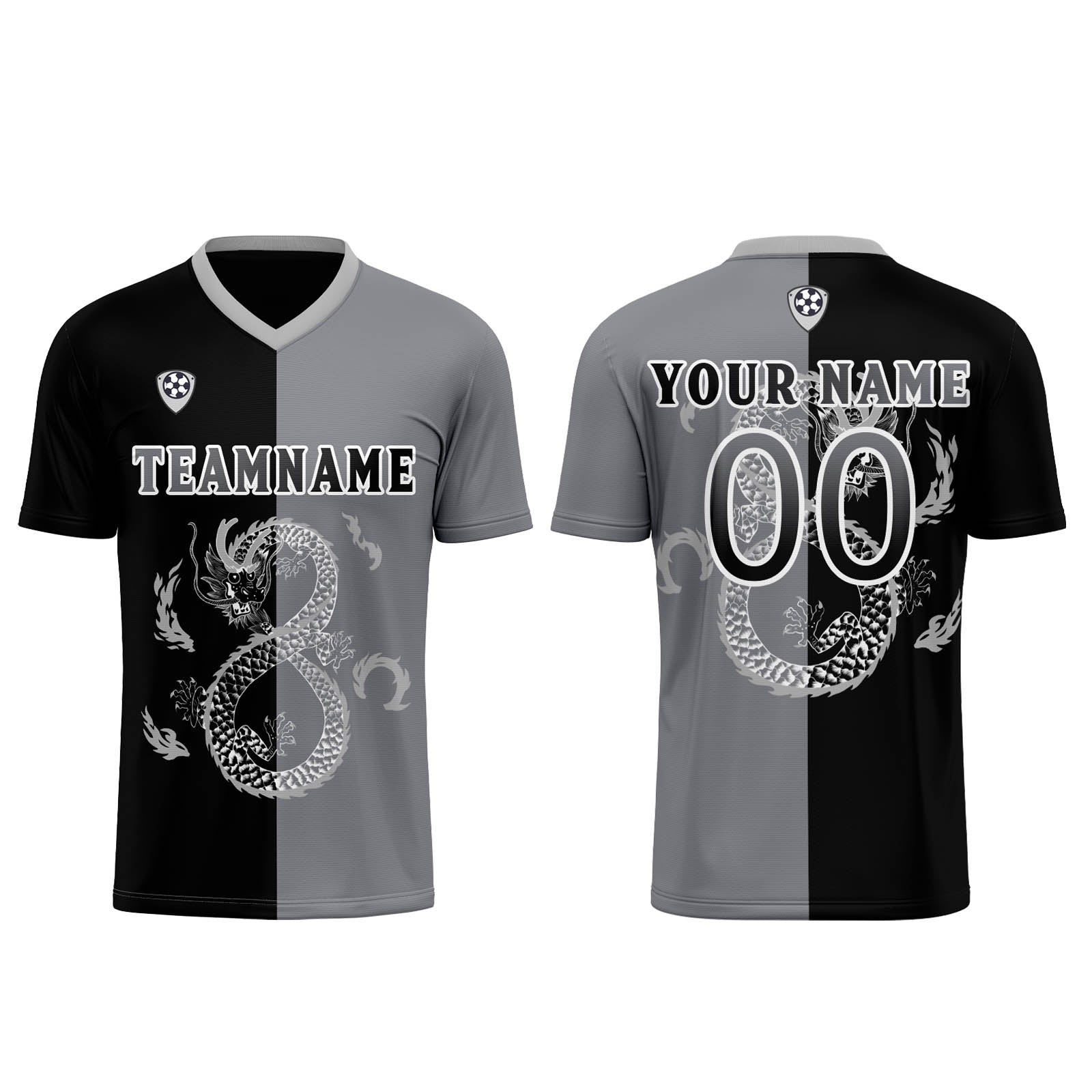 Custom Black Gray Uniform Jersey Kids Adults Personalized Set Jersey Shirt