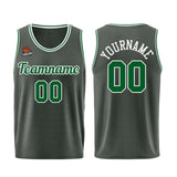 Custom Dark Gray-Green Basketball Jersey for Men Women Adult Youth Stitched Name Number Logo