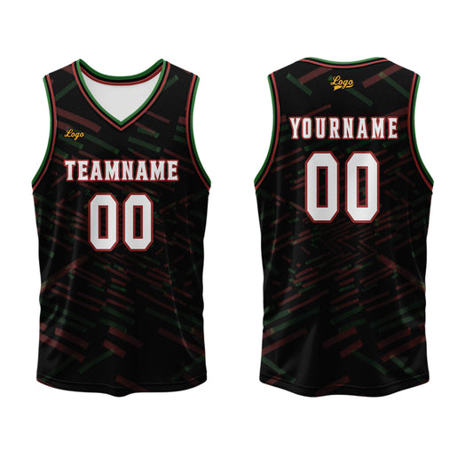 Custom Black Orange Red Basketball Jersey Uniform Suit Printed Your Logo Name Number