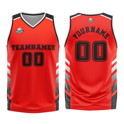 Custom Red Black Basketball Jersey Uniform Suit Printed Your Logo Name Number