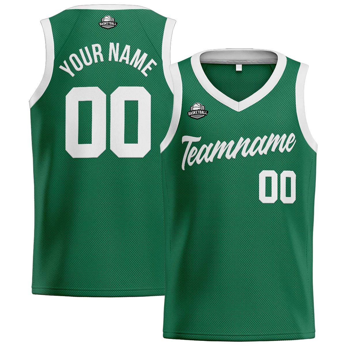 Custom Green White Basketball Jersey for Men Women Adult Youth Stitched Name Number Logo